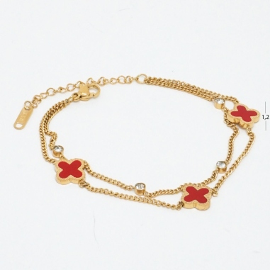 PULSERA VCA DOBLE ROJA