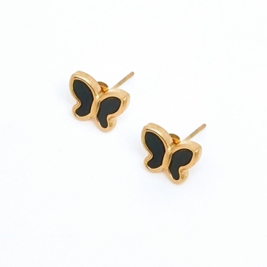 ARETES DE MARIPOSA NEGRO