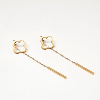 ARETES LARGOS  DE FLOR