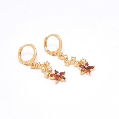 ARETES DE AZA DE FLORES