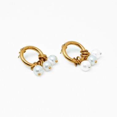 ARETES CON PERLAS COLGANTES