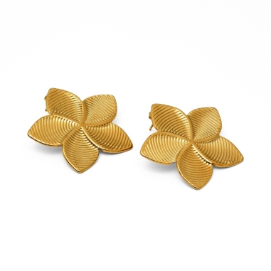 ARETES DE FLOR CON RELIEVE