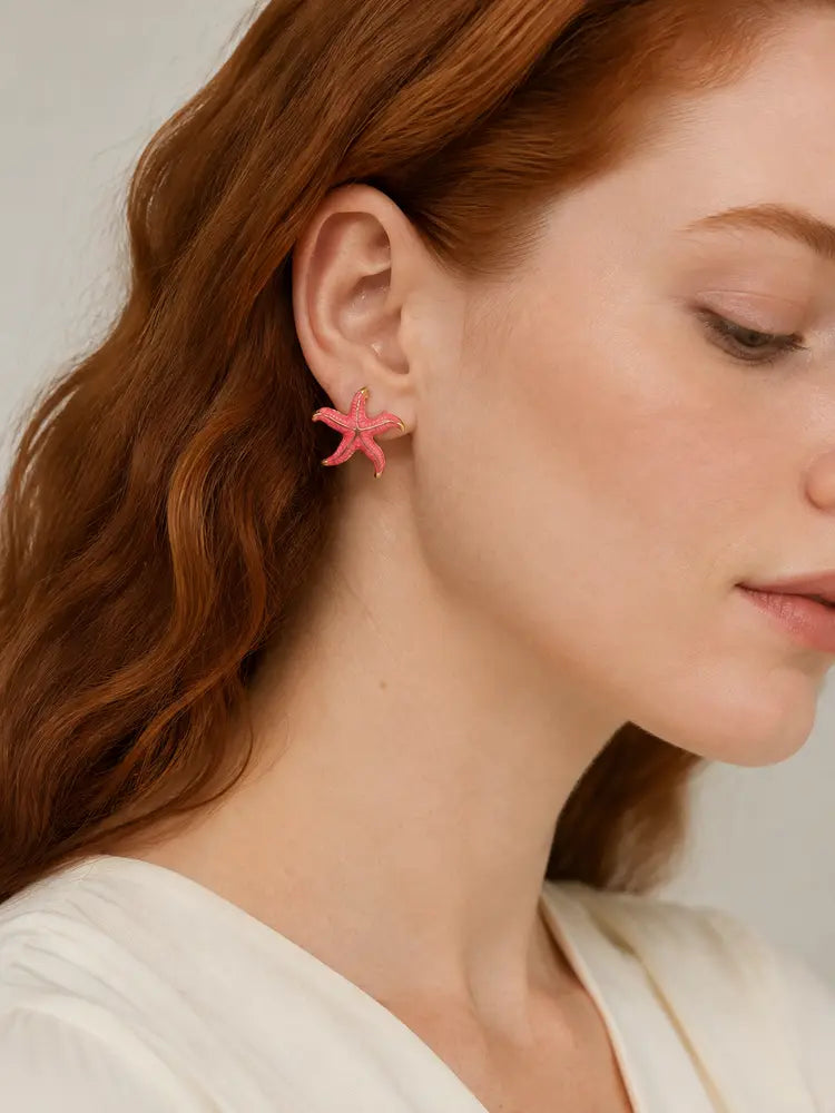Aretes Estrella Coral