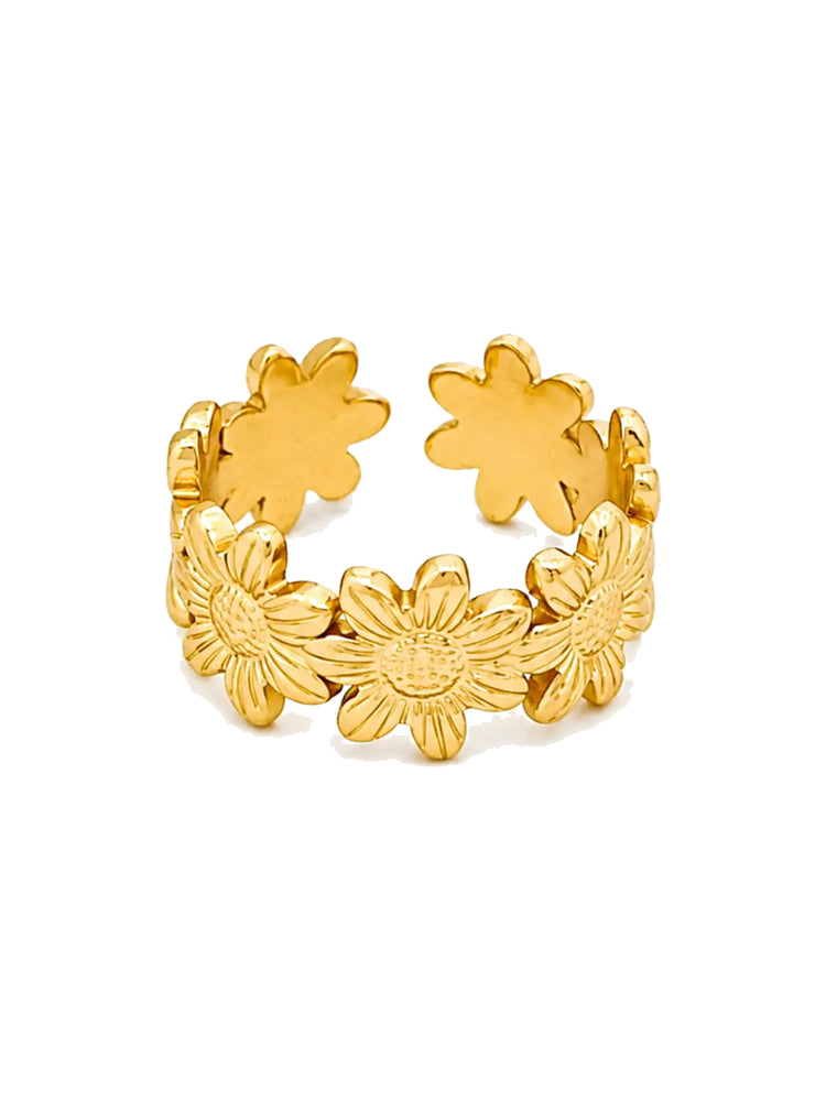 Anillo Ajustable Banda de Girasoles