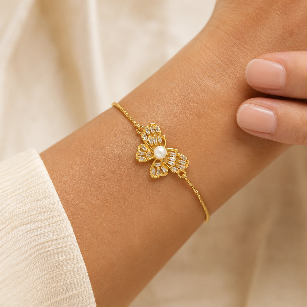 Pulsera Mariposa con Circonias