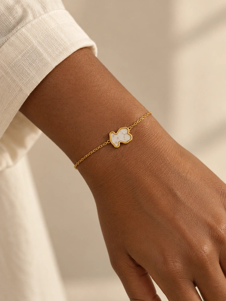 Pulsera Trébol Blanco