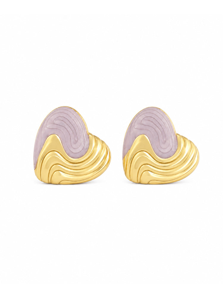Aretes Onda Lila