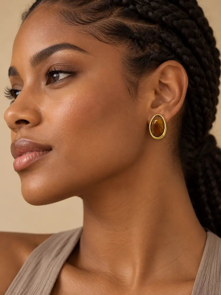 Aretes Óvalo Ámbar