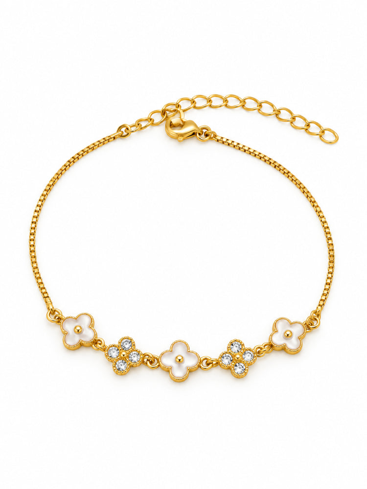Pulsera Flores Blancas