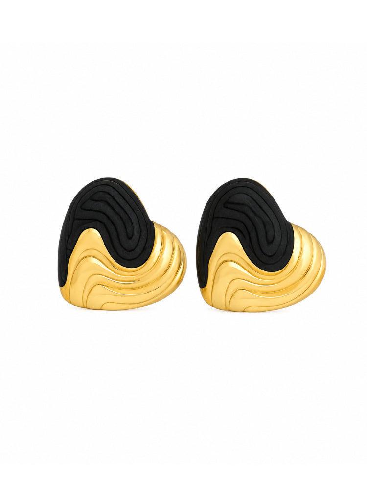 Aretes Onda Negra