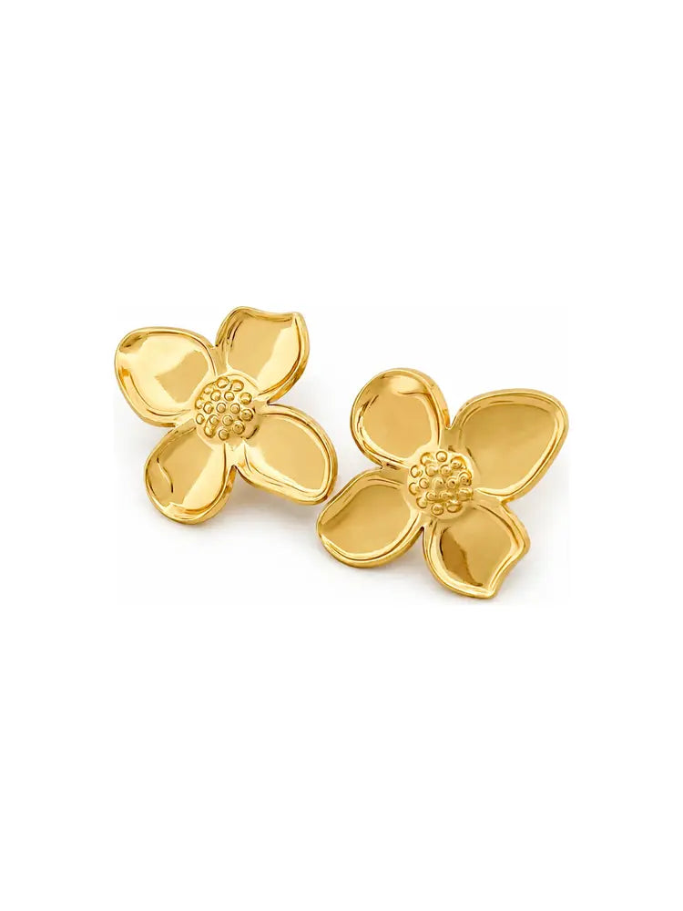 Aretes Flor 4 Pétalos
