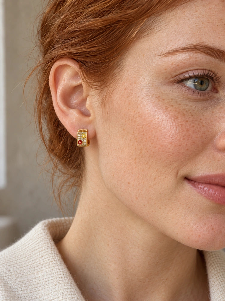 Argollas con brillos