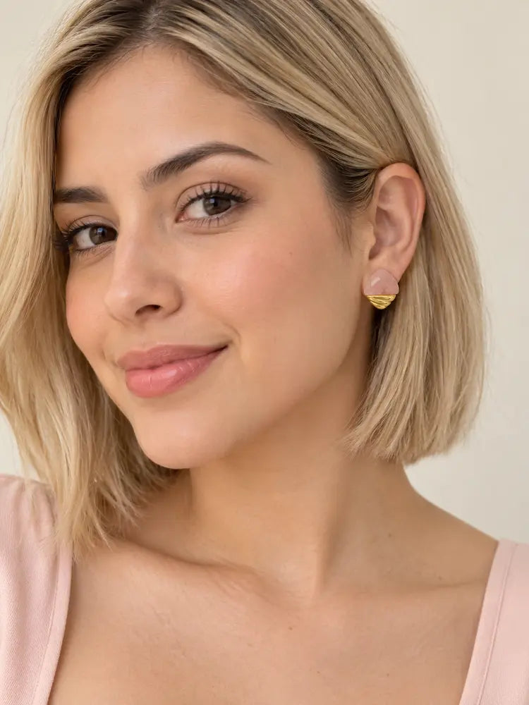 Aretes Rosa Nácar