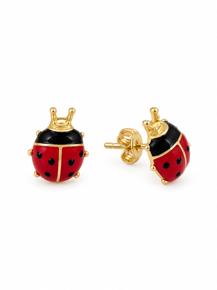 Aretes Mariquita Roja