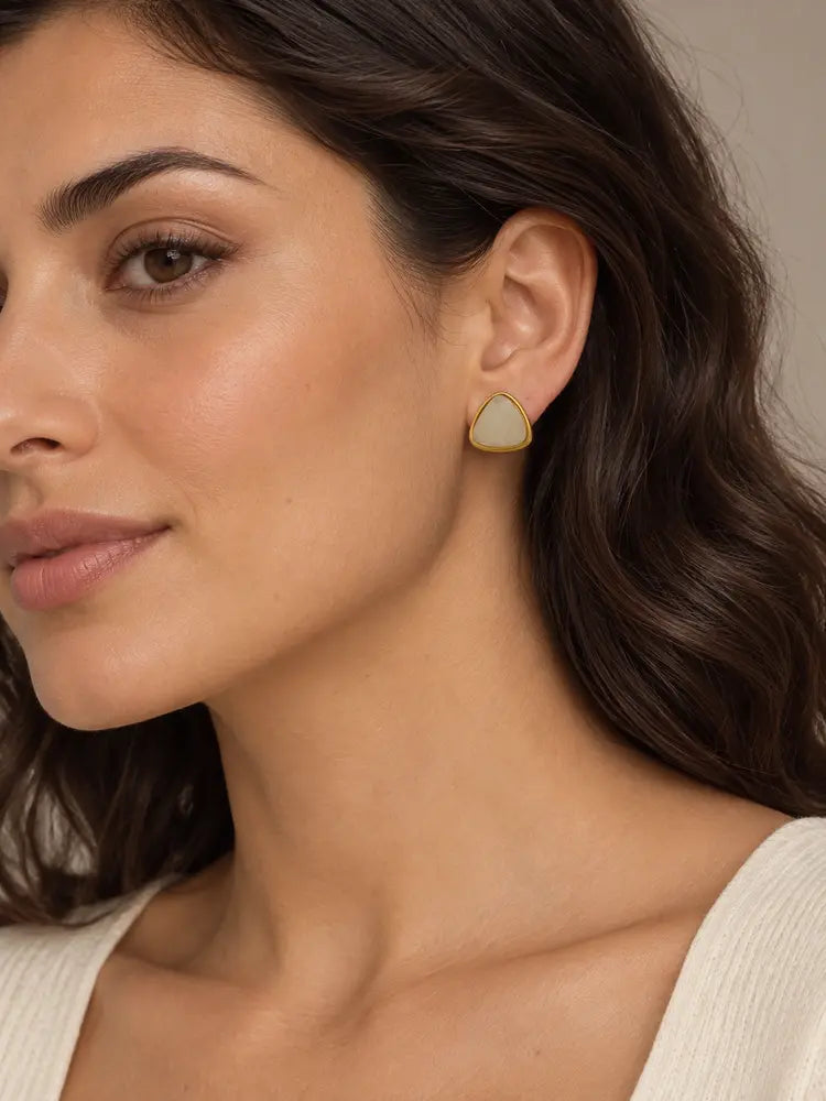 Aretes Triángulo Nácar