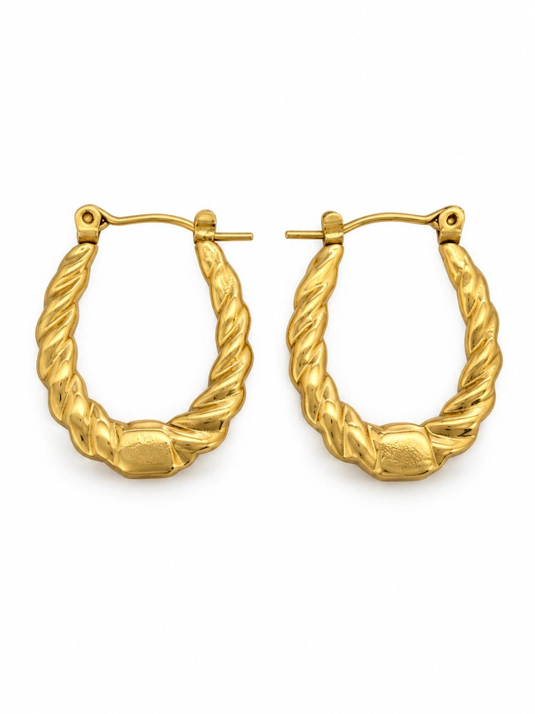 Argollas Trenza Dorada