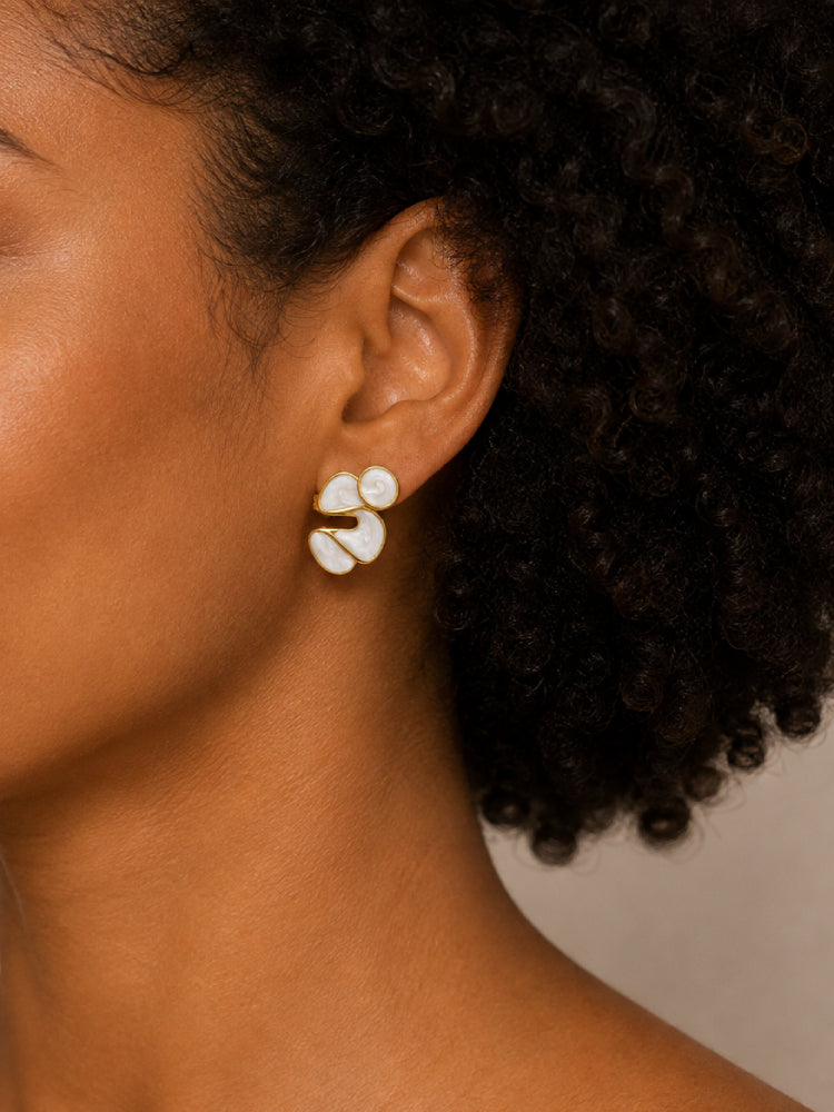 Aretes Aura Nácar