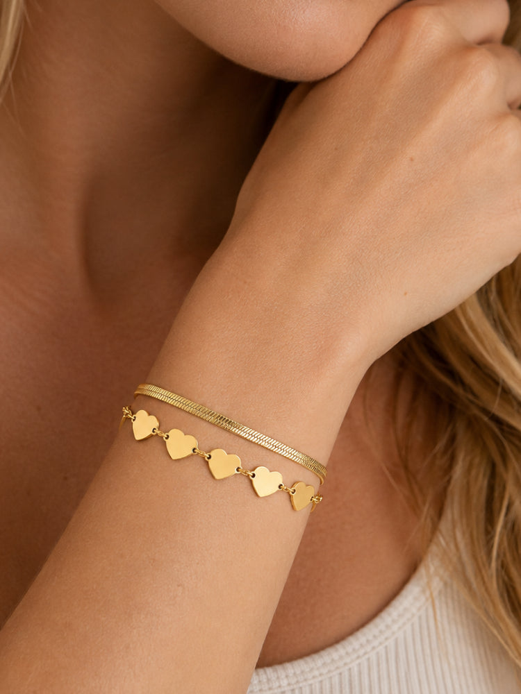 Pulsera Cinco Corazones