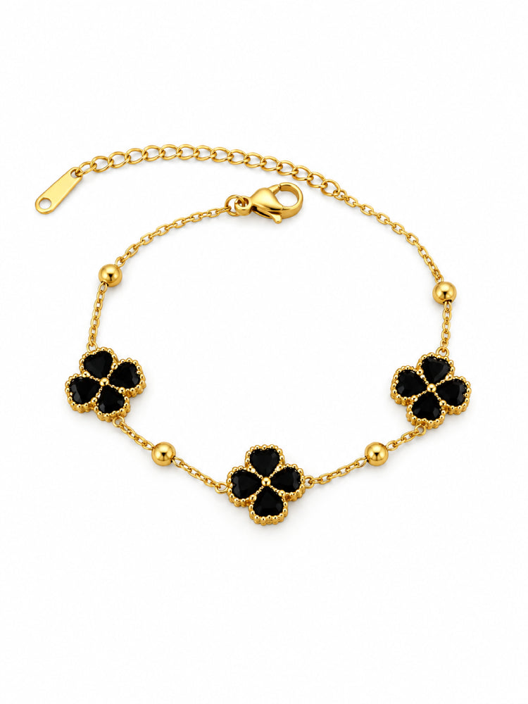 Pulsera Tréboles Negros