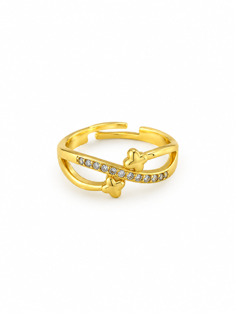 Anillo Flores Gemelas
