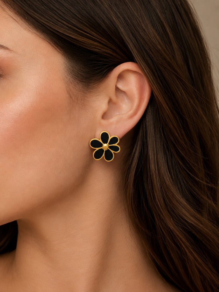 Aretes Margarita Negra