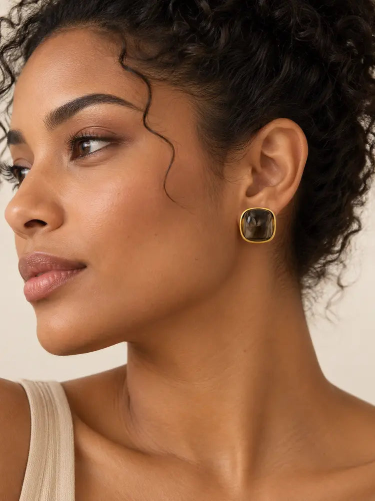 Aretes Cuadro Ónix