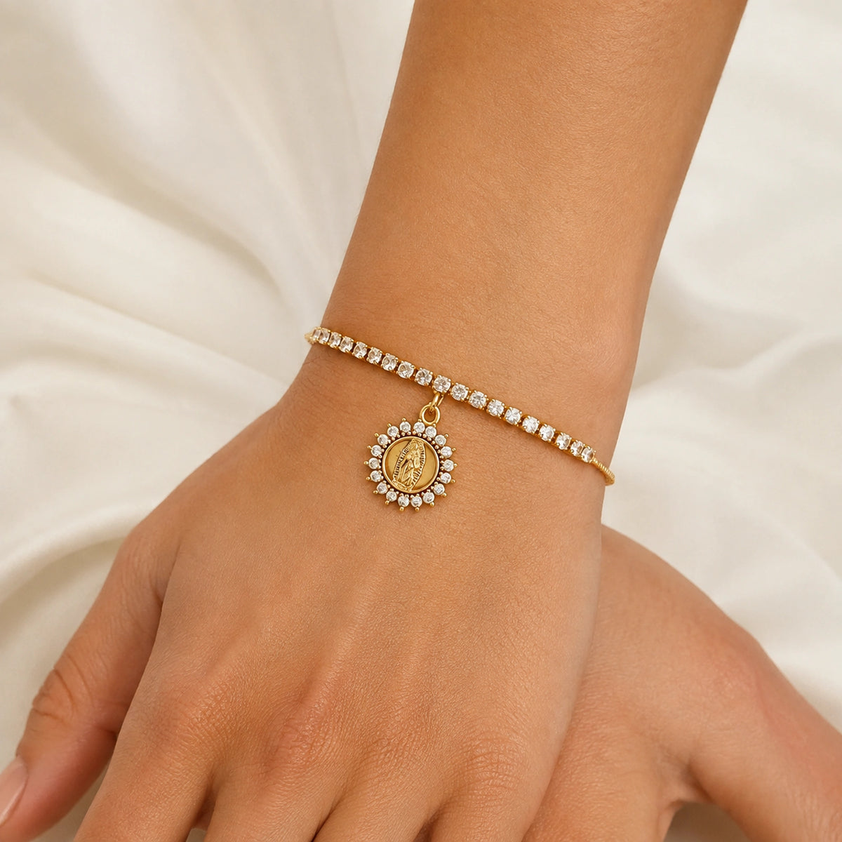Pulsera Tenis Virgen María
