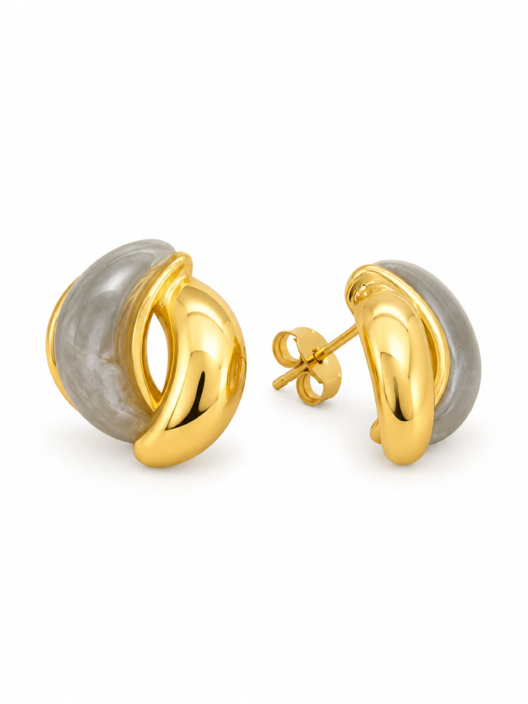 Argollas Nácar Doradas