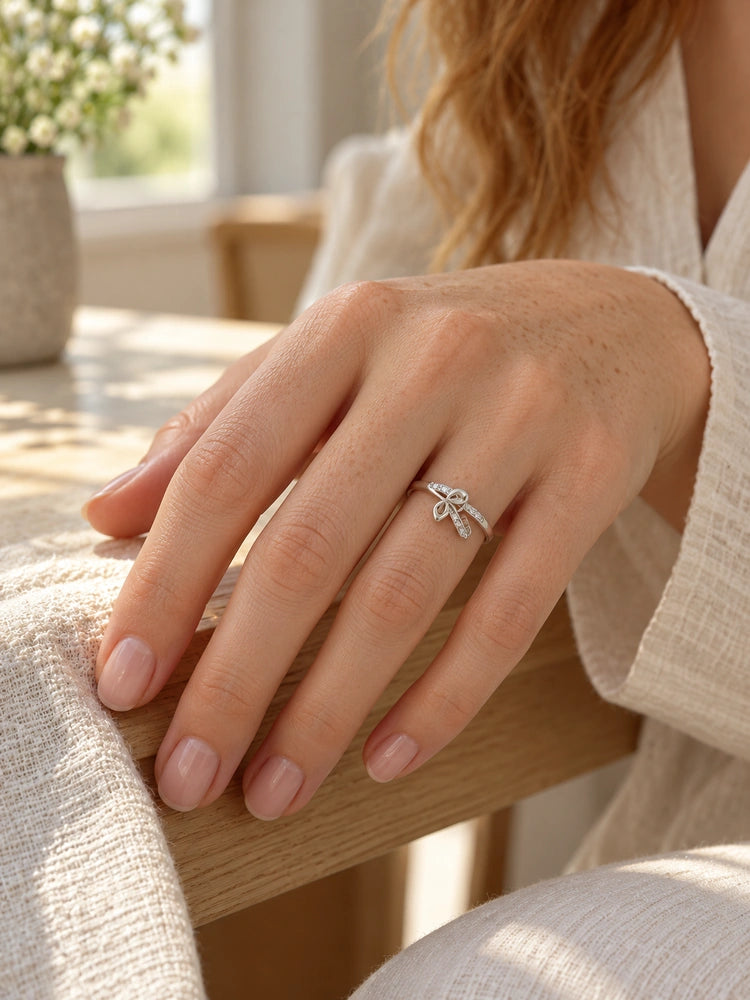 Anillo Lazo Plateado