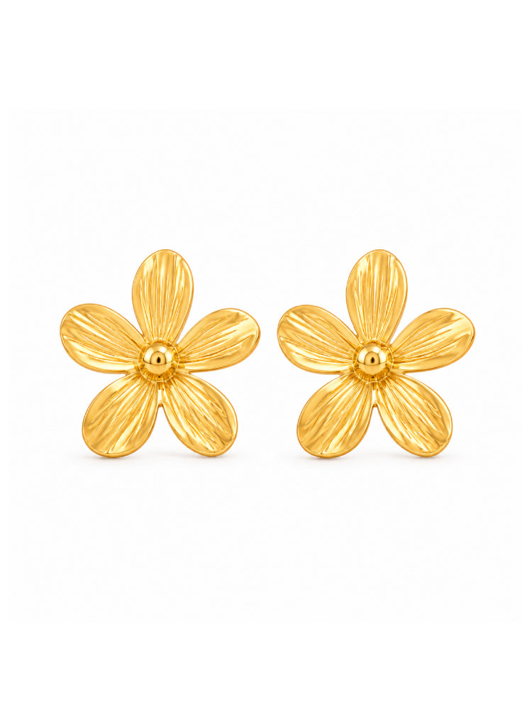 Aretes Flor Dorada