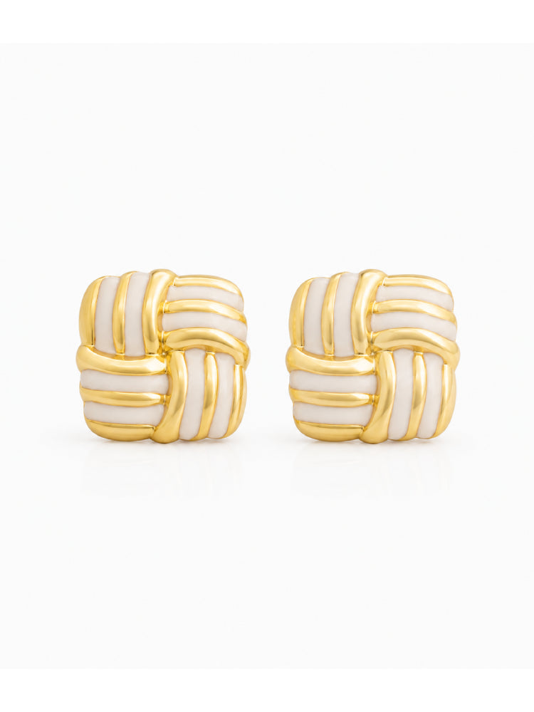 Aretes Nudo Blanco