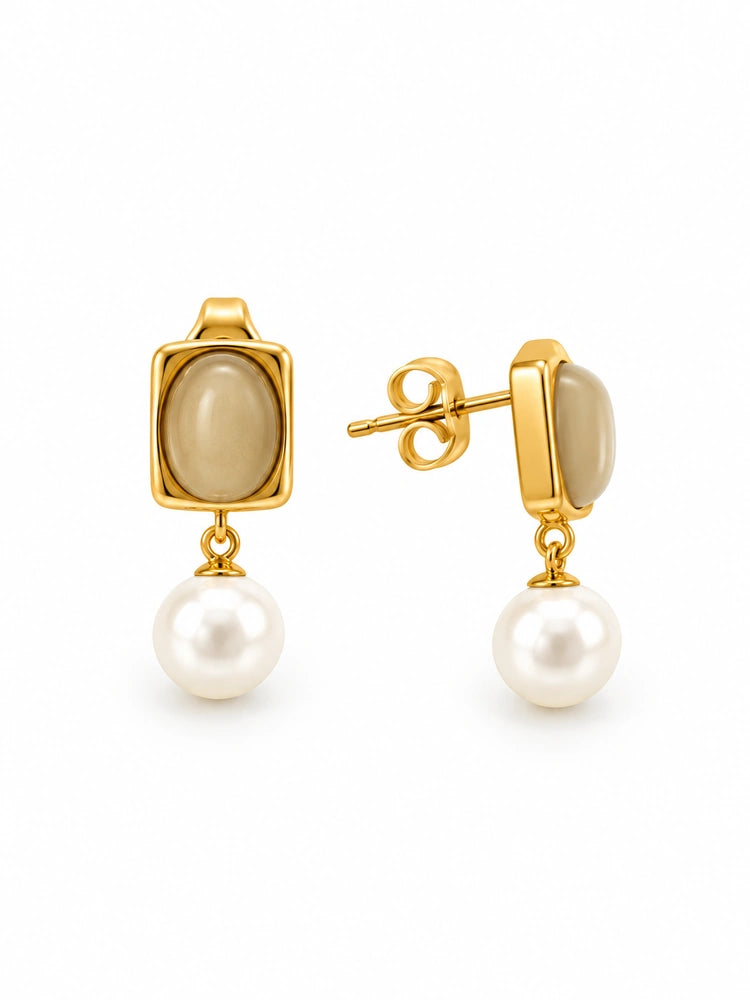 Aretes Perla Marfil
