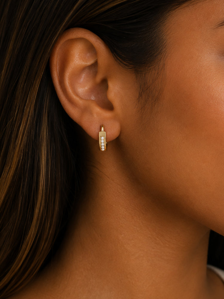 Argollas Mini Perlas