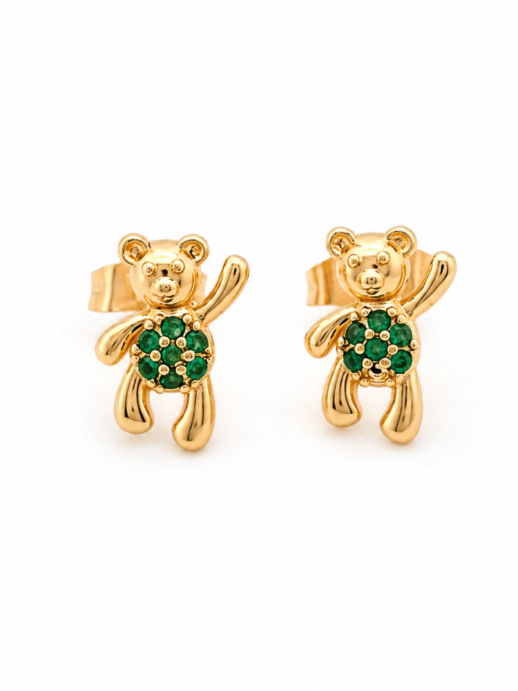 Aretes Osito Esmeralda