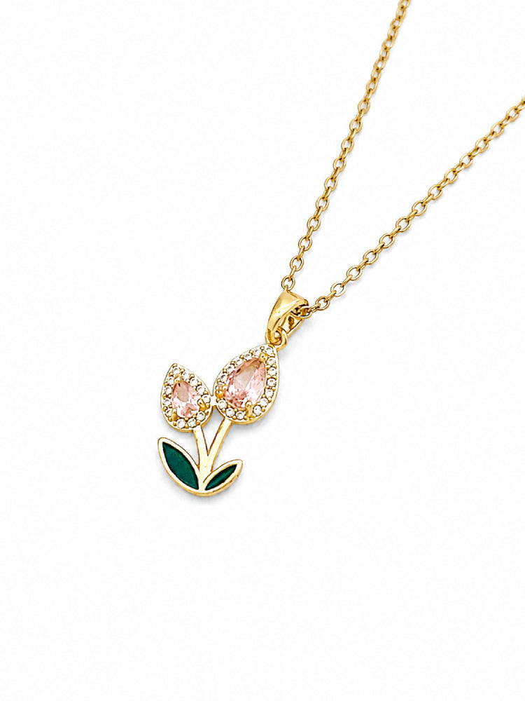 Collar Cerezas Rosa