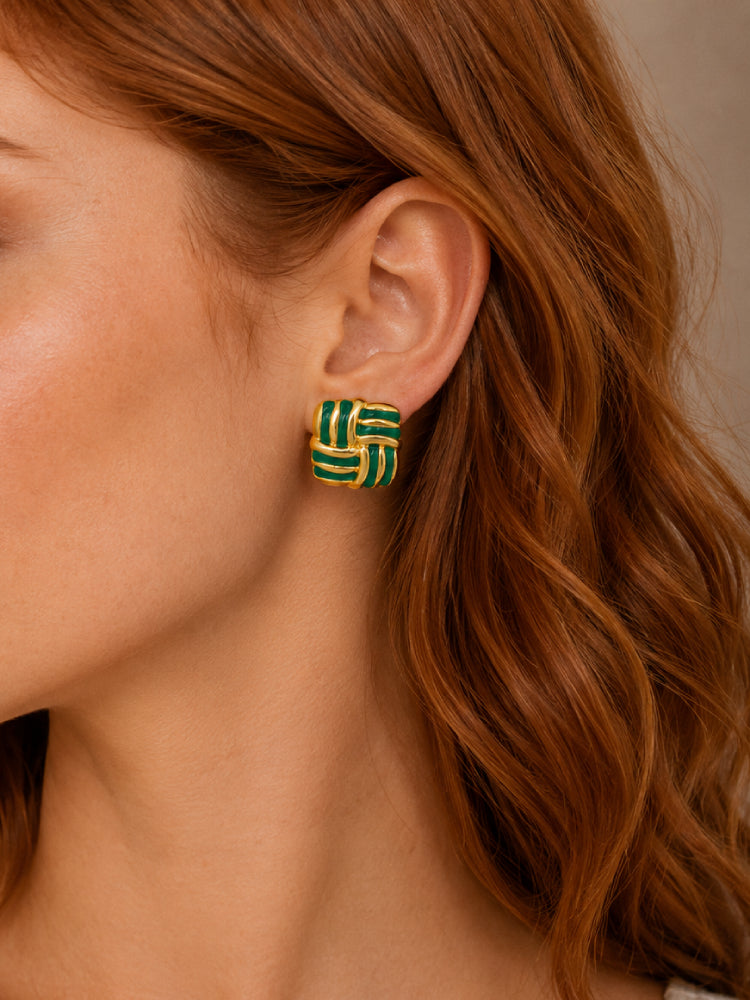 Aretes Nudo Verde
