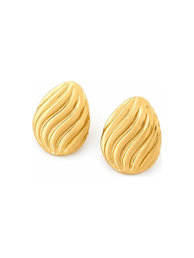 Aretes Concha Dorada