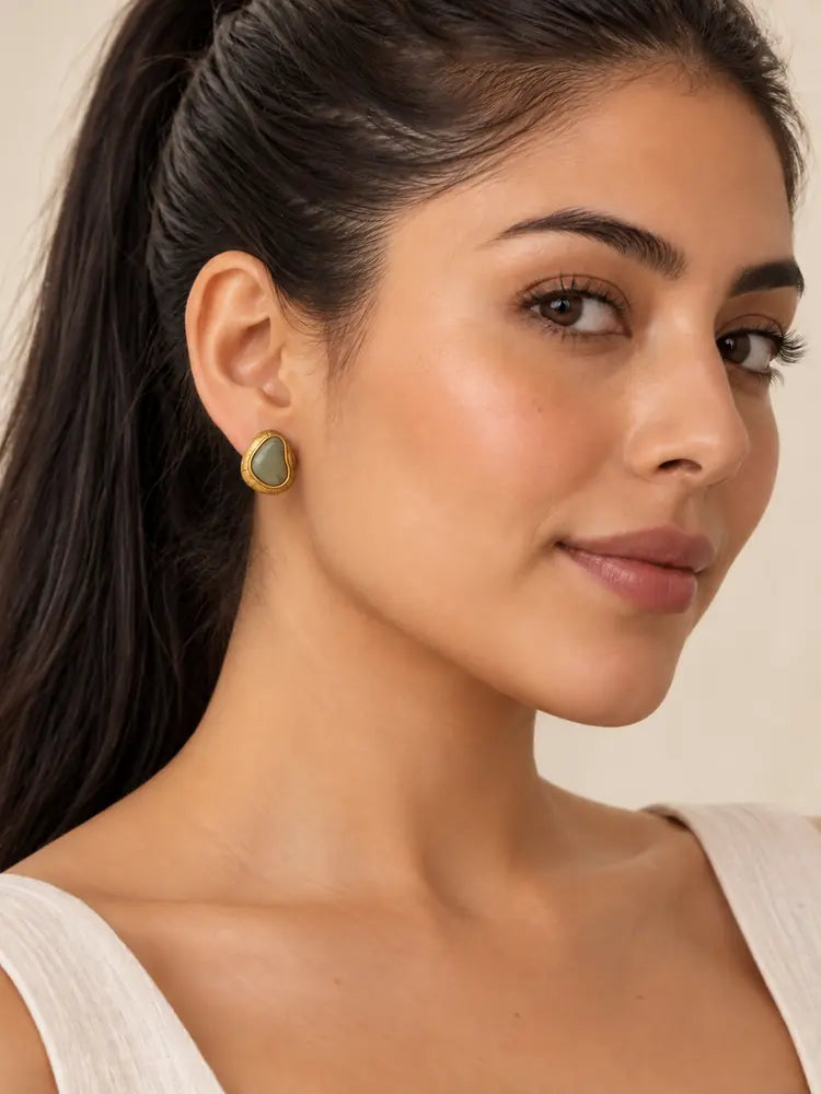 Aretes Gota Verde