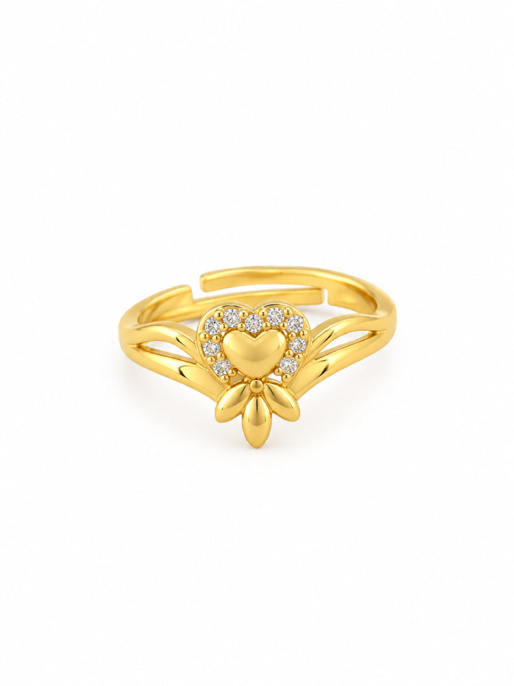 Anillo Corazón en Flor