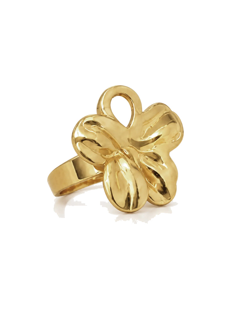 Anillo Ajustable Trébol de Cuatro Hojas