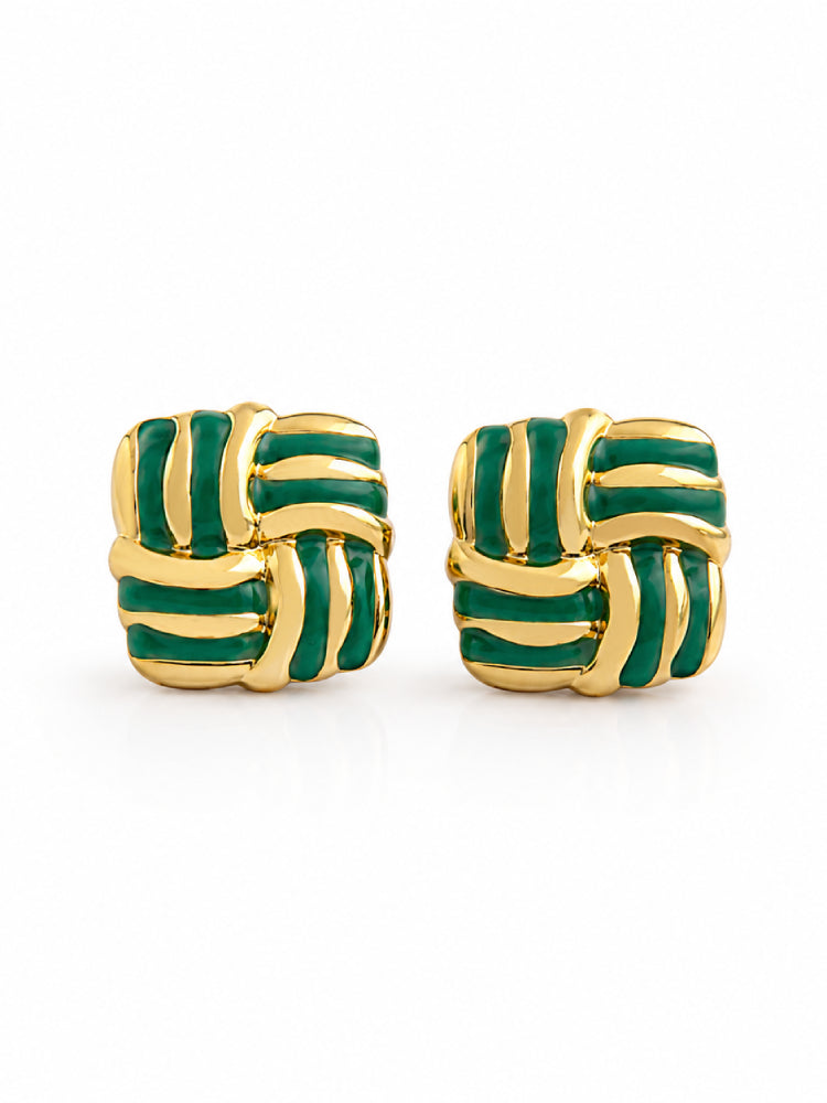 Aretes Nudo Verde