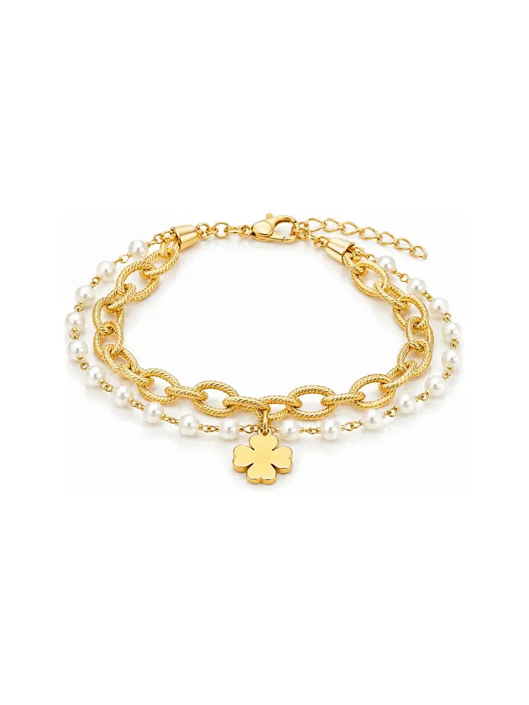 Pulsera Trébol Dorado