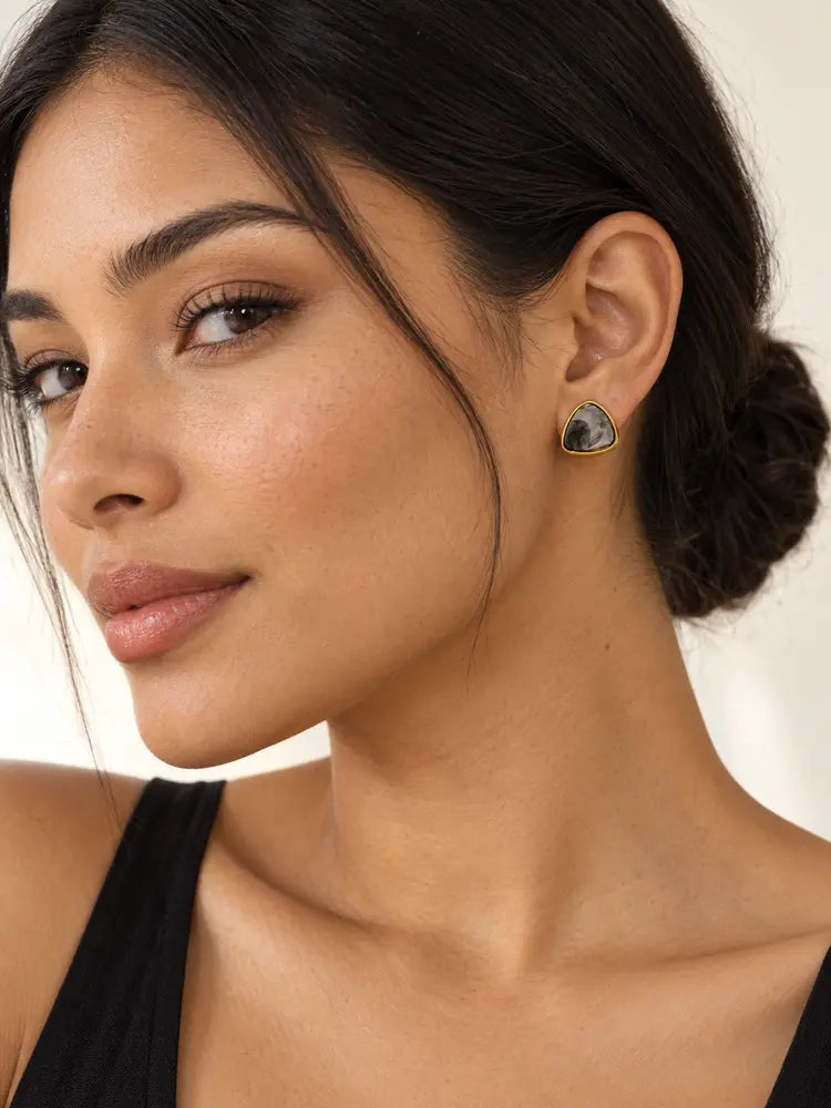 Aretes Triángulo Mármol