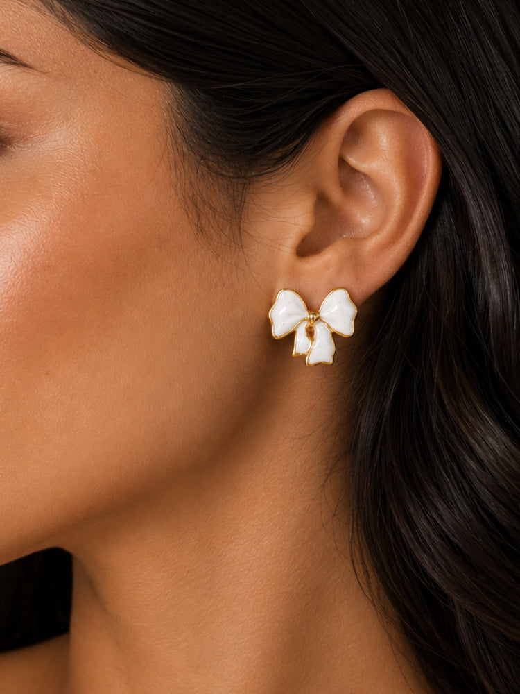 Aretes Lazo Blanco