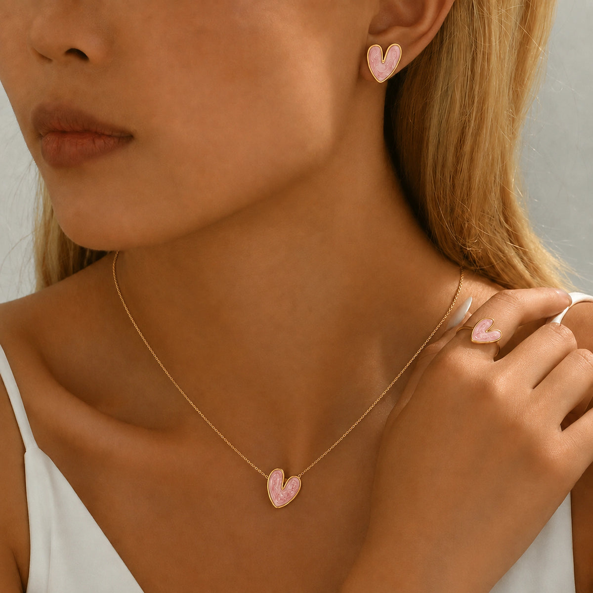 Juego Corazón Rosa