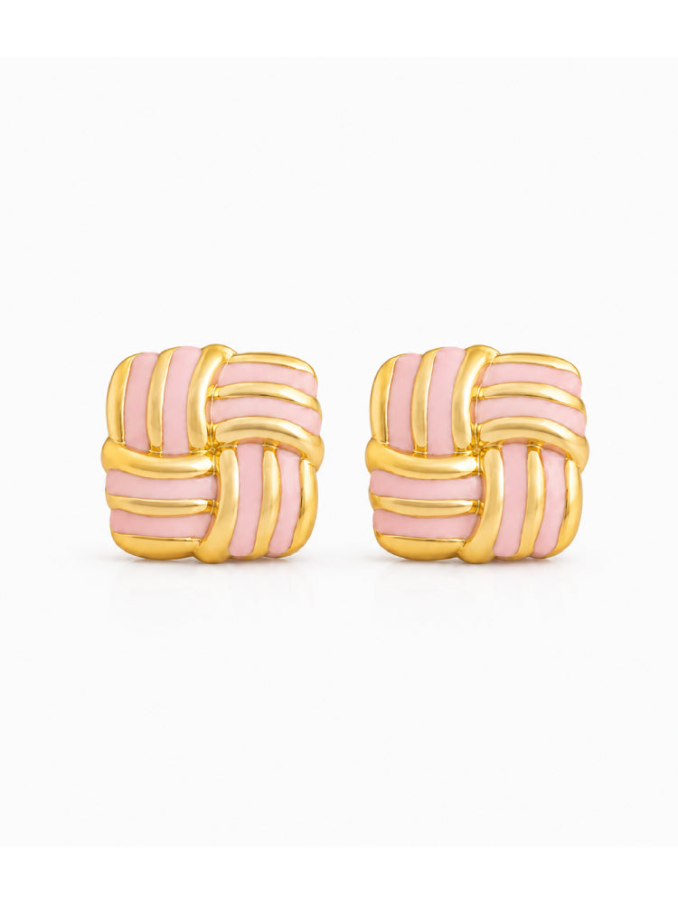 Aretes Nudo Rosa