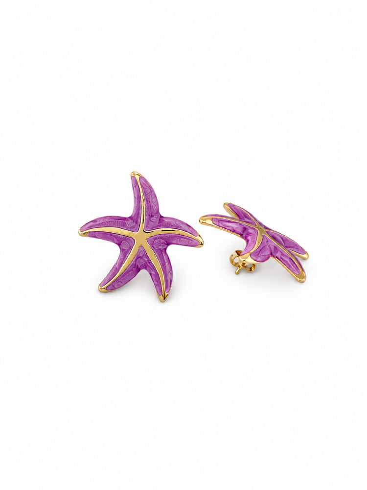 Aretes Estrella de Mar Violeta