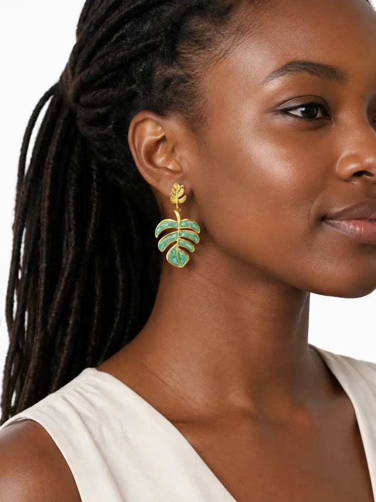 Aretes Hoja Menta