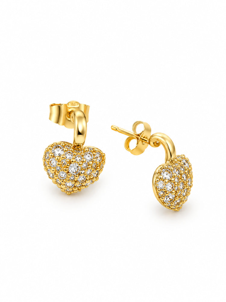 Aretes Corazón Radiante
