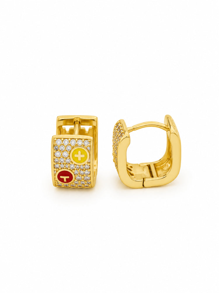 Argollas con brillos